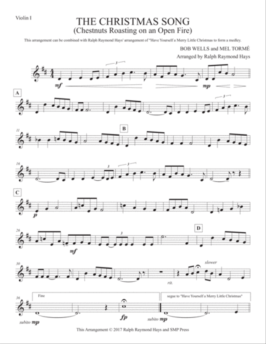 The Christmas Song (Chestnuts Roasting On An Open Fire) String Quartet scores gallery preview page 4