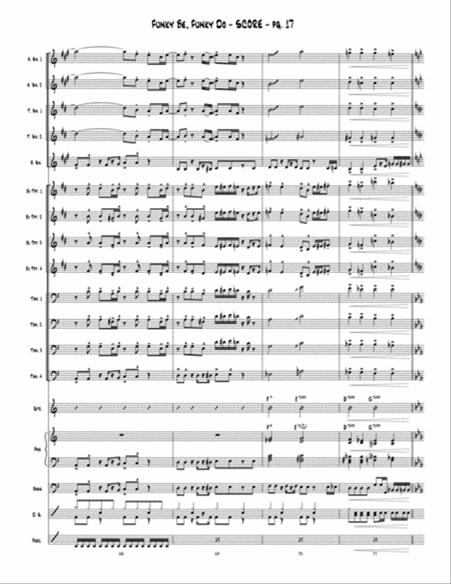 Funky Be, Funky Do Funky Be, Funky Do Jazz Ensemble scores gallery preview page 18