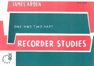 Book cover for Recorder Studies 1-2