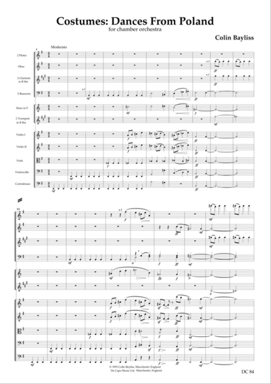 Polish Dances - score only Full Orchestra scores gallery preview page 1