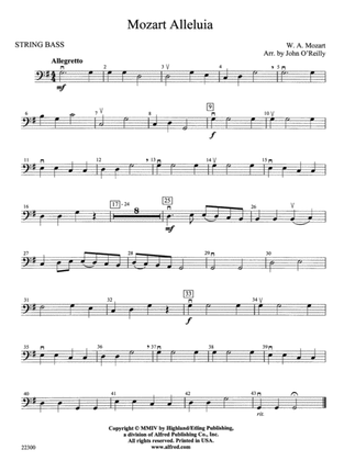 Mozart Alleluia: String Bass
