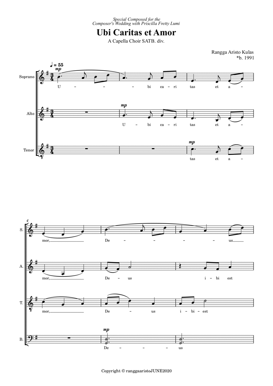 Ubi Caritas Et Amor Divisi scores gallery preview page 1