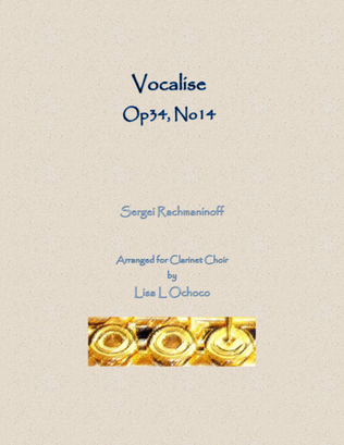 Vocalise Op34 No14 for Clarinet Choir