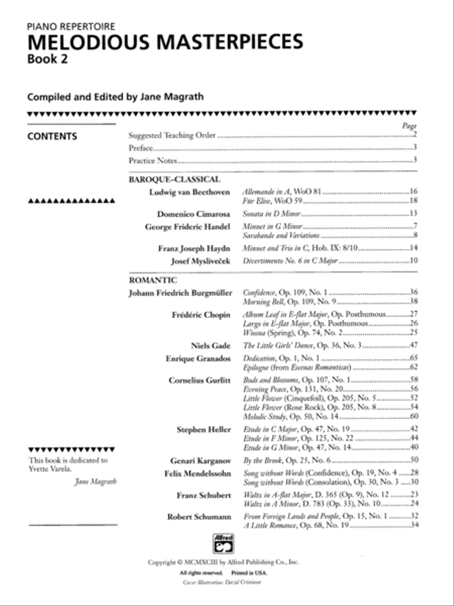 Melodious Masterpieces, Book 2 Piano Solo scores gallery preview page 2