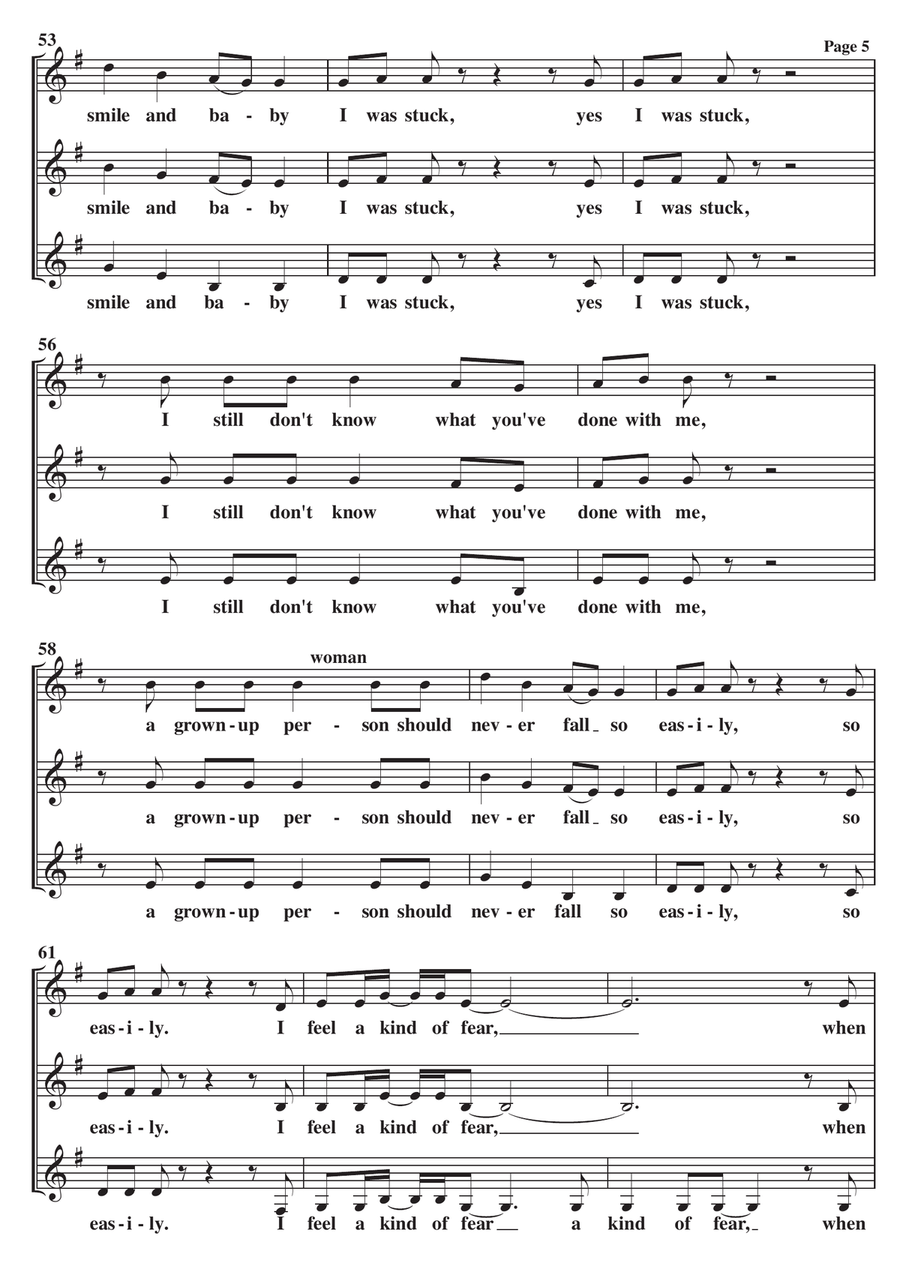 Lay All Your Love On Me SSA scores gallery preview page 5