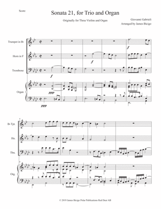 Sonata 21 for Trio and Organ