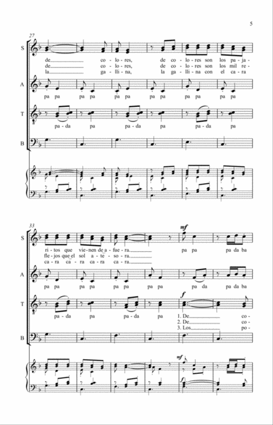 De Colores 4-Part scores gallery preview page 9