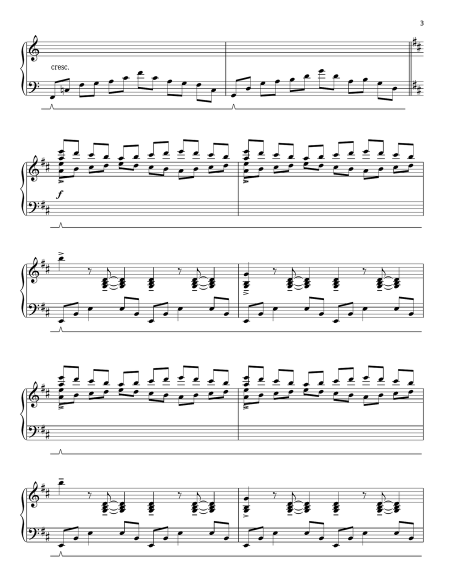 Drifting Piano Solo scores gallery preview page 3