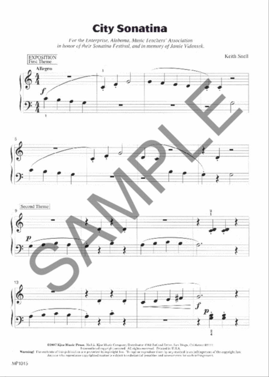 City Sonatina Piano Method scores gallery preview page 2