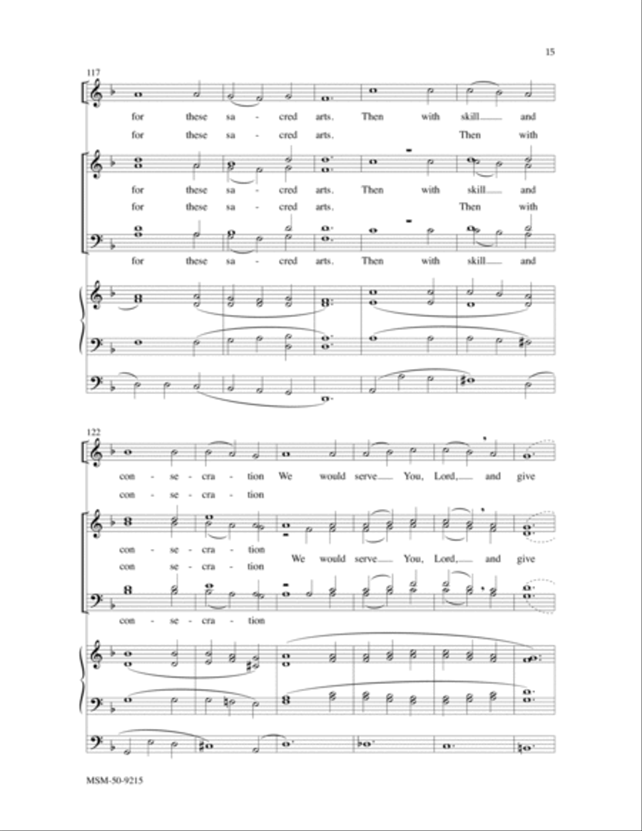 Lord, We Bring Our Gift of Music 4-Part scores gallery preview page 7