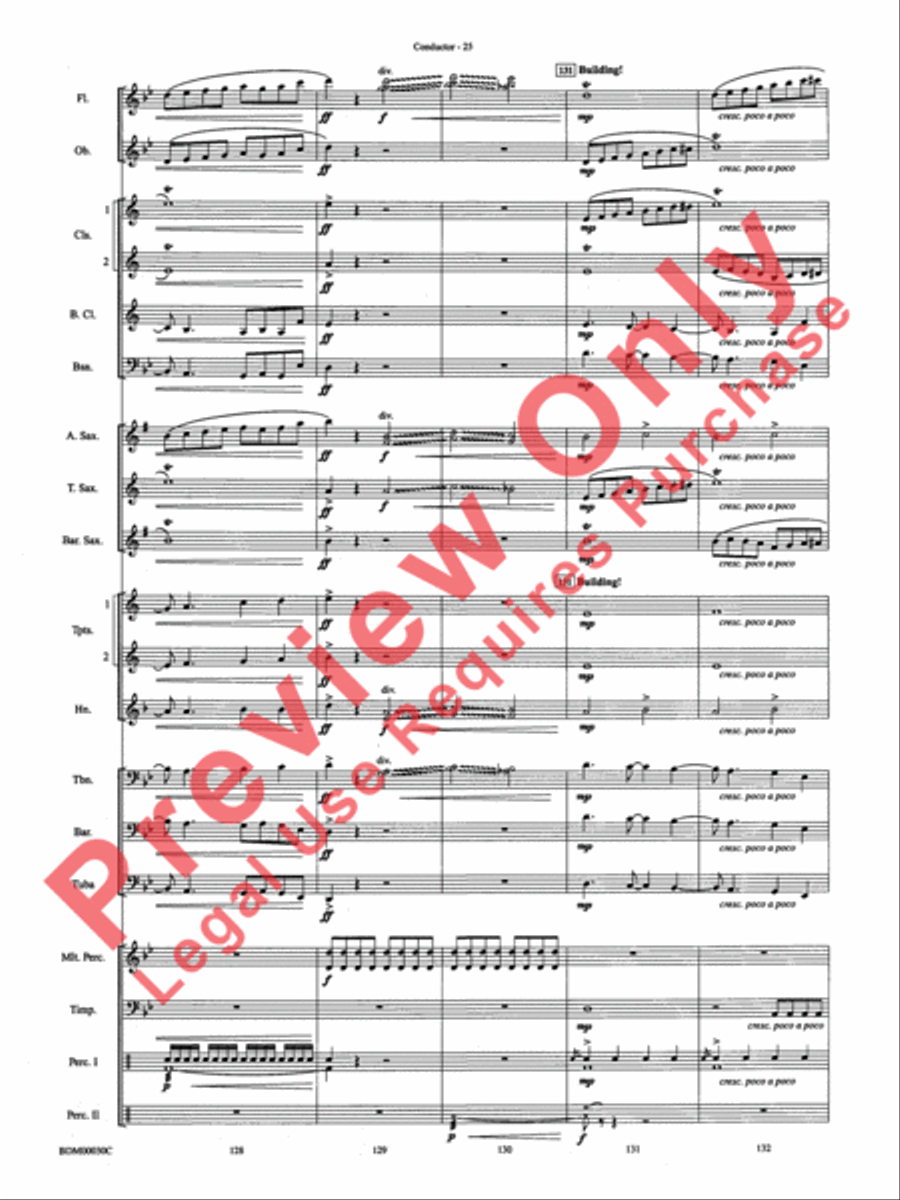 The Great Locomotive Chase Concert Band scores gallery preview page 31