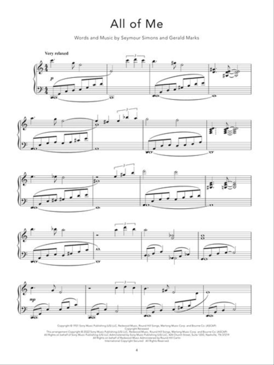 Peaceful Jazz Piano Solos Piano Solo scores gallery preview page 4