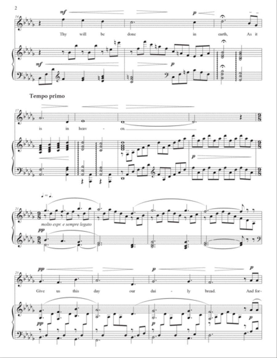 The Lord's Prayer The Lord's Prayer Voice scores gallery preview page 3