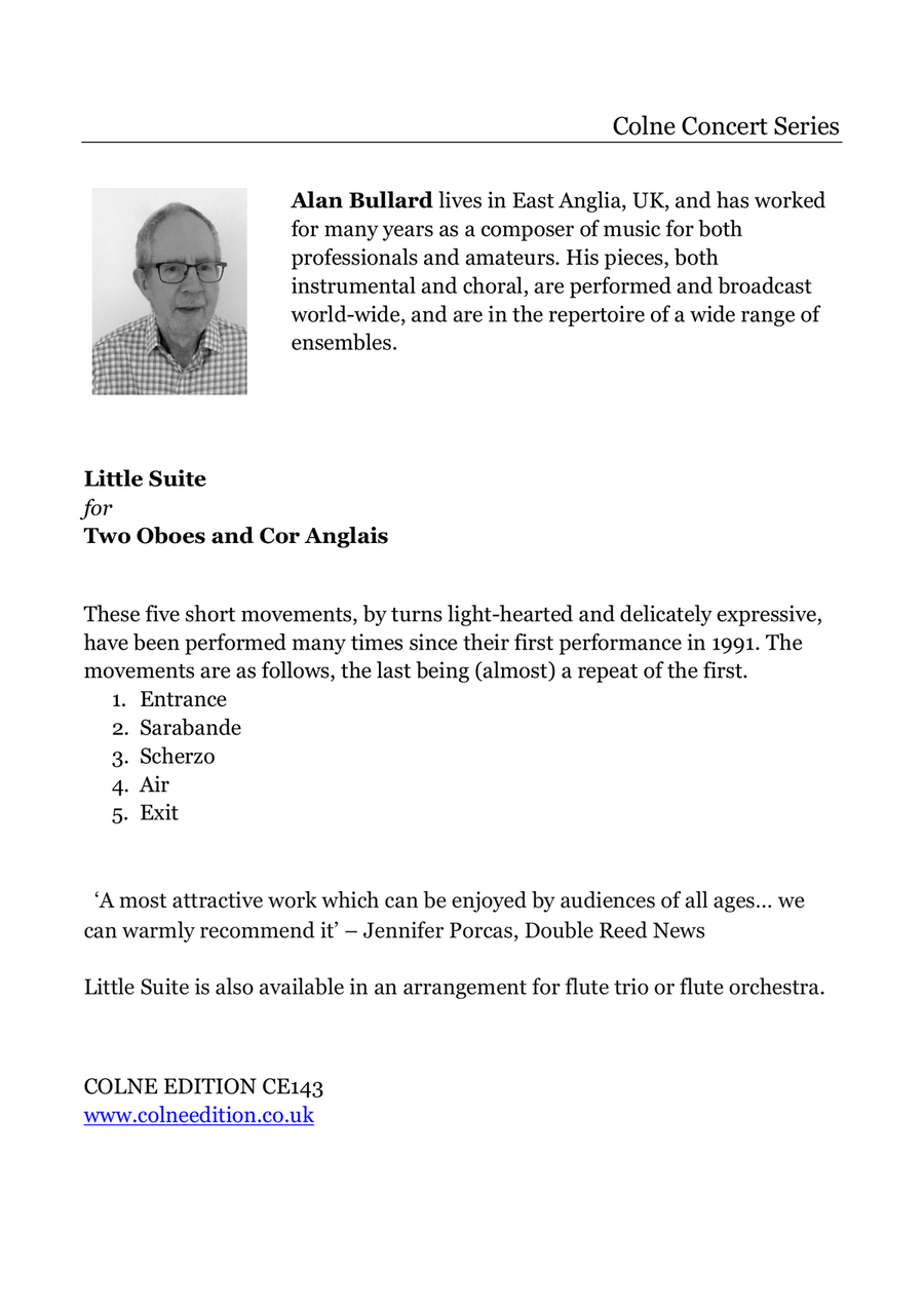 Little Suite (for two oboes and cor anglais) Woodwind Trio scores gallery preview page 2