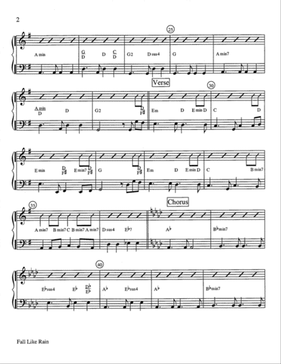 Fall Like Rain Set of Parts scores gallery preview page 3