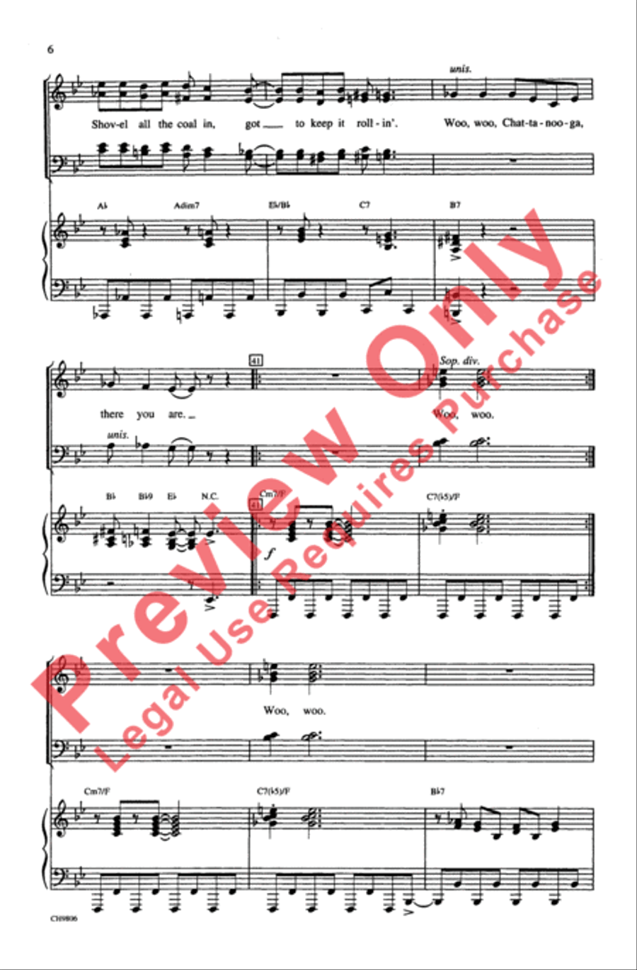 Chattanooga Choo Choo 4-Part scores gallery preview page 6