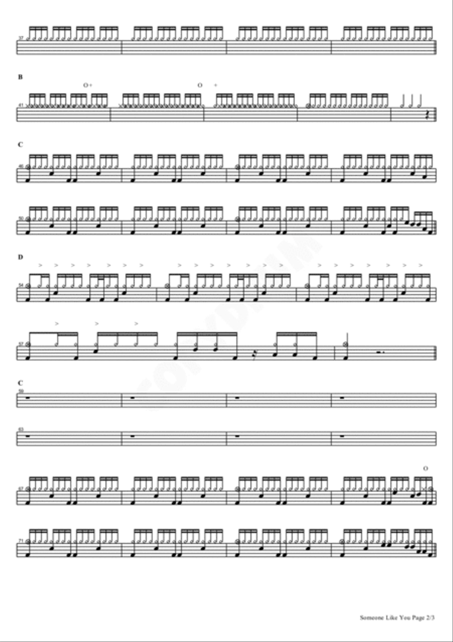 Someone Like You Drum Set scores gallery preview page 2