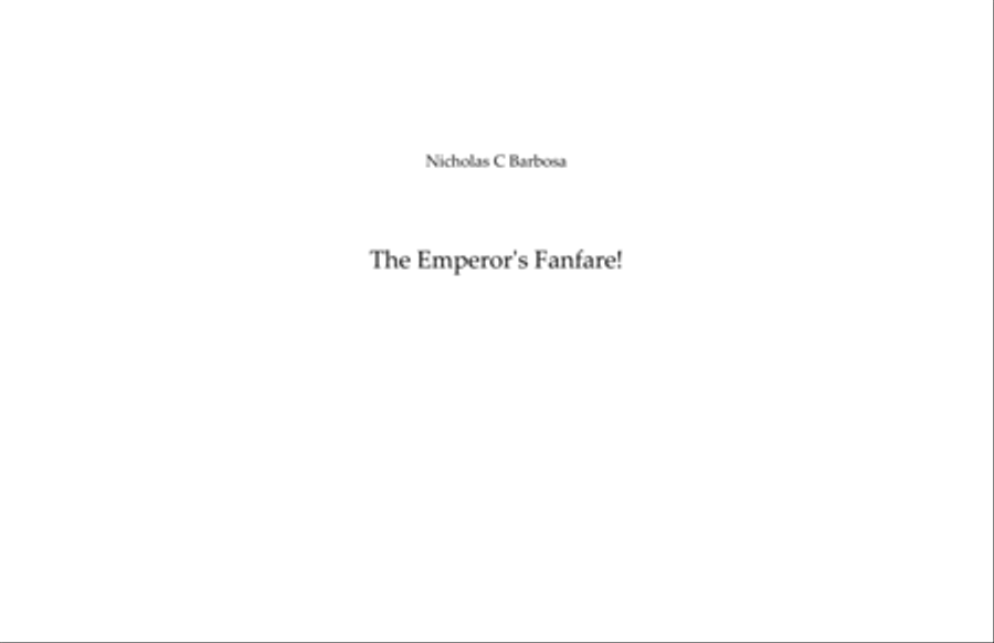 The Emperor's Fanfare! The Emperor's Fanfare! Brass Ensemble scores gallery preview page 1