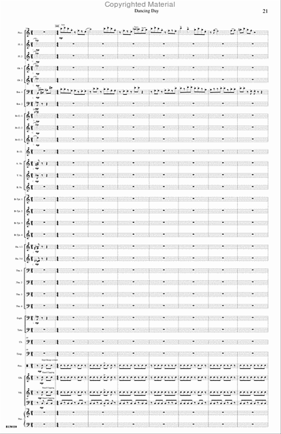 Dancing Day Concert Band scores gallery preview page 22