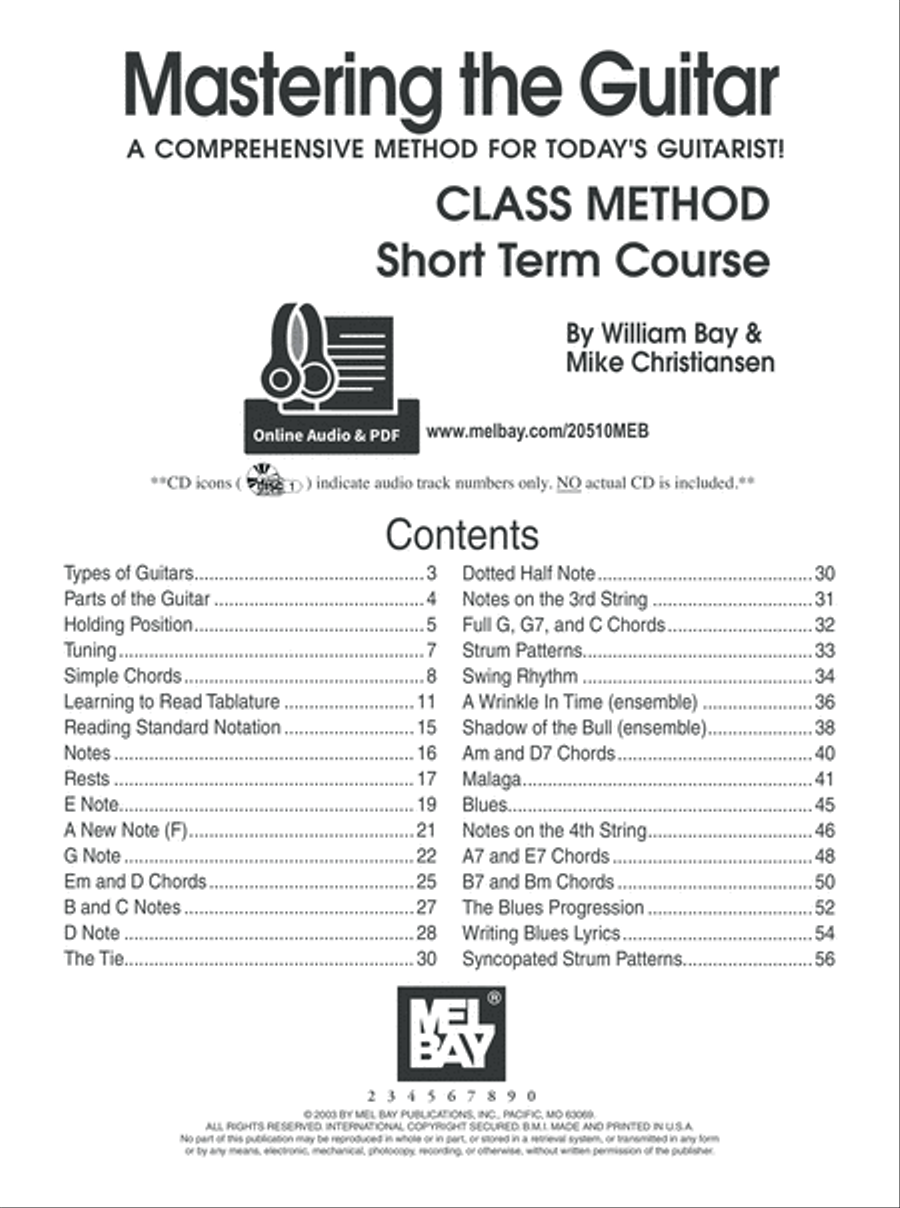 Mastering the Guitar Class Method Short Term Course