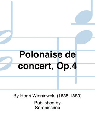 Book cover for Polonaise de concert, Op.4