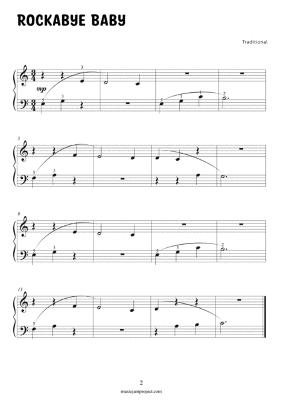 Nursery Rhymes For Beginner - Book 5 Easy Piano scores gallery preview page 3