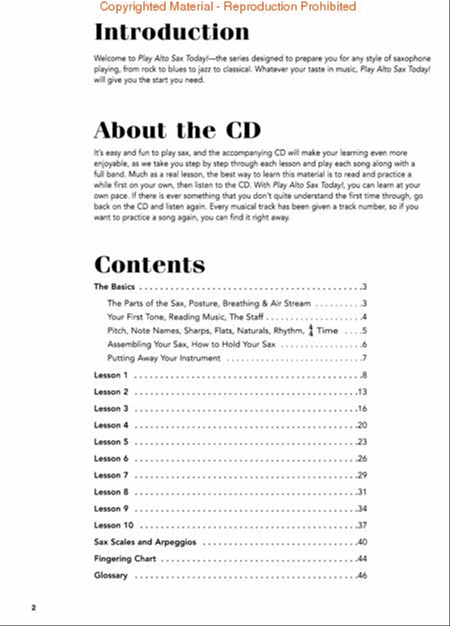 Play Alto Sax Today! Play Alto Sax Today! Alto Saxophone scores gallery preview page 2