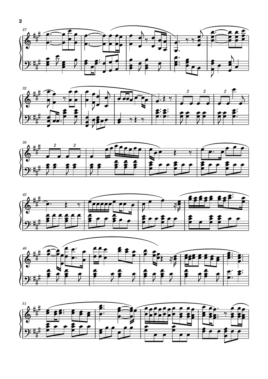 Die With A Smile Piano Solo scores gallery preview page 2