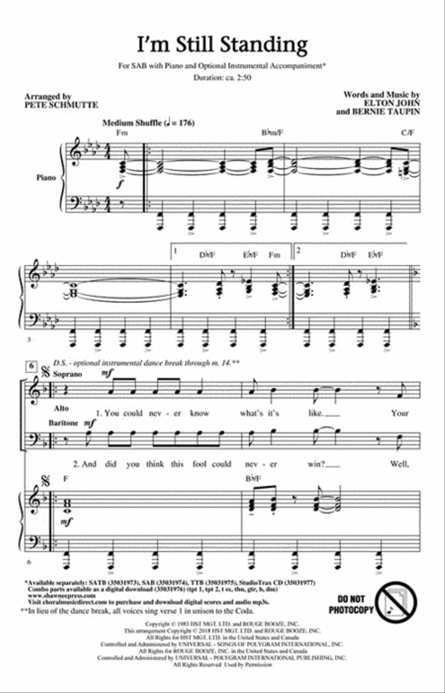 I'm Still Standing 3-Part scores gallery preview page 2