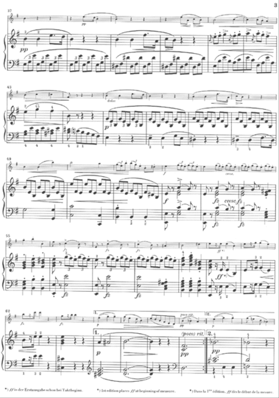 Sonatina for Piano and Violin G Major Op. 100