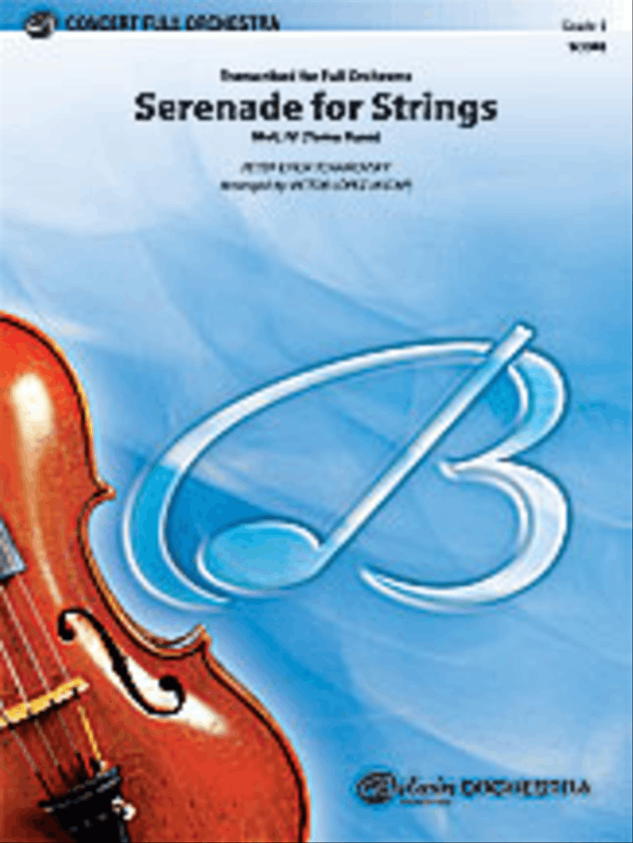 Serenade for Strings Mvt. IV Finale (Tema Ruso) Full Orchestra scores gallery preview page 1