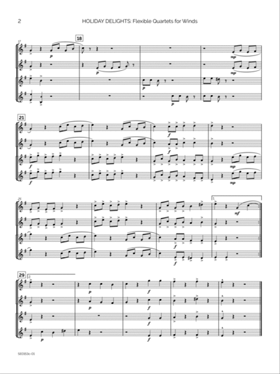 Holiday Delights (Eb Instruments) E-Flat Instrument scores gallery preview page 5