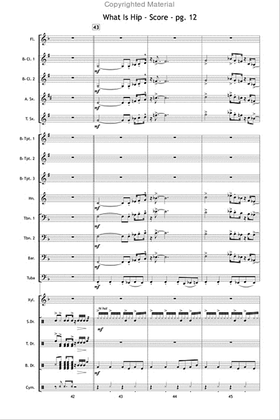 What Is Hip What Is Hip Marching Band scores gallery preview page 13