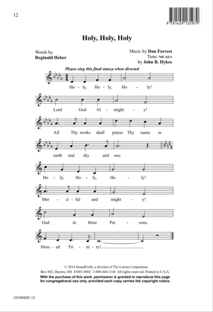 Holy, Holy, Holy 4-Part scores gallery preview page 12