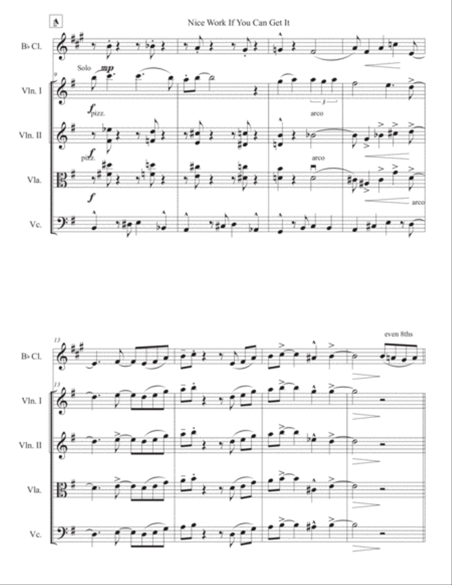 Nice Work If You Can Get It Chamber Orchestra scores gallery preview page 2