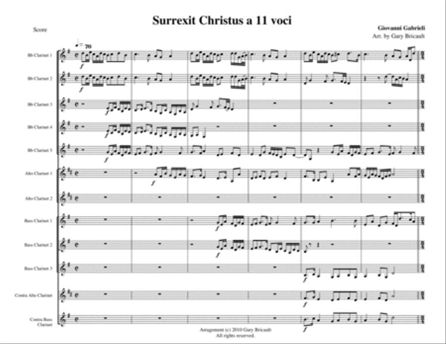 Surrexit Christus in 11 Voices Woodwind Ensemble scores gallery preview page 2