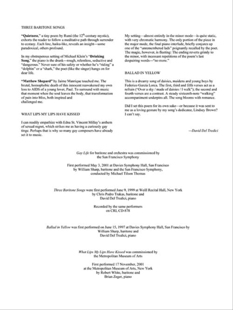 Songs for Baritone and Piano Voice Solo scores gallery preview page 4