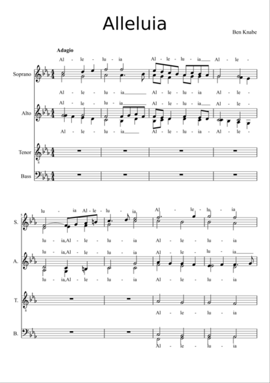 Alleluia 4-Part scores gallery preview page 1
