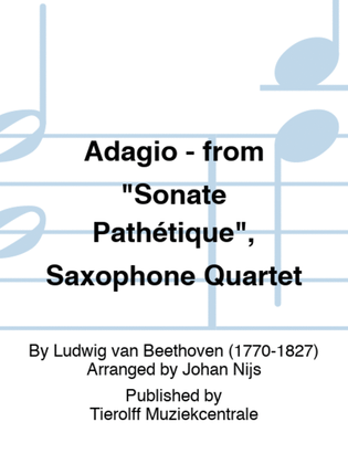 Adagio - from "Sonate Pathétique", Saxophone Quartet