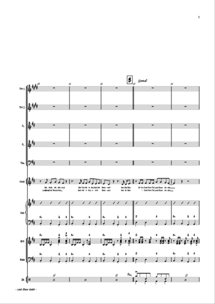 Down Under Large Ensemble scores gallery preview page 6