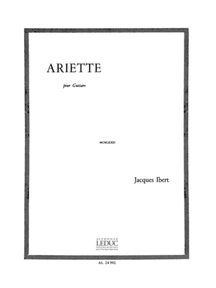 Book cover for Ibert Jacques Ariette Guitar Book