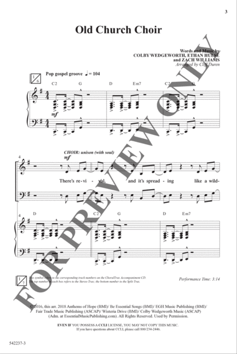 Old Church Choir - Anthem Choir scores gallery preview page 2