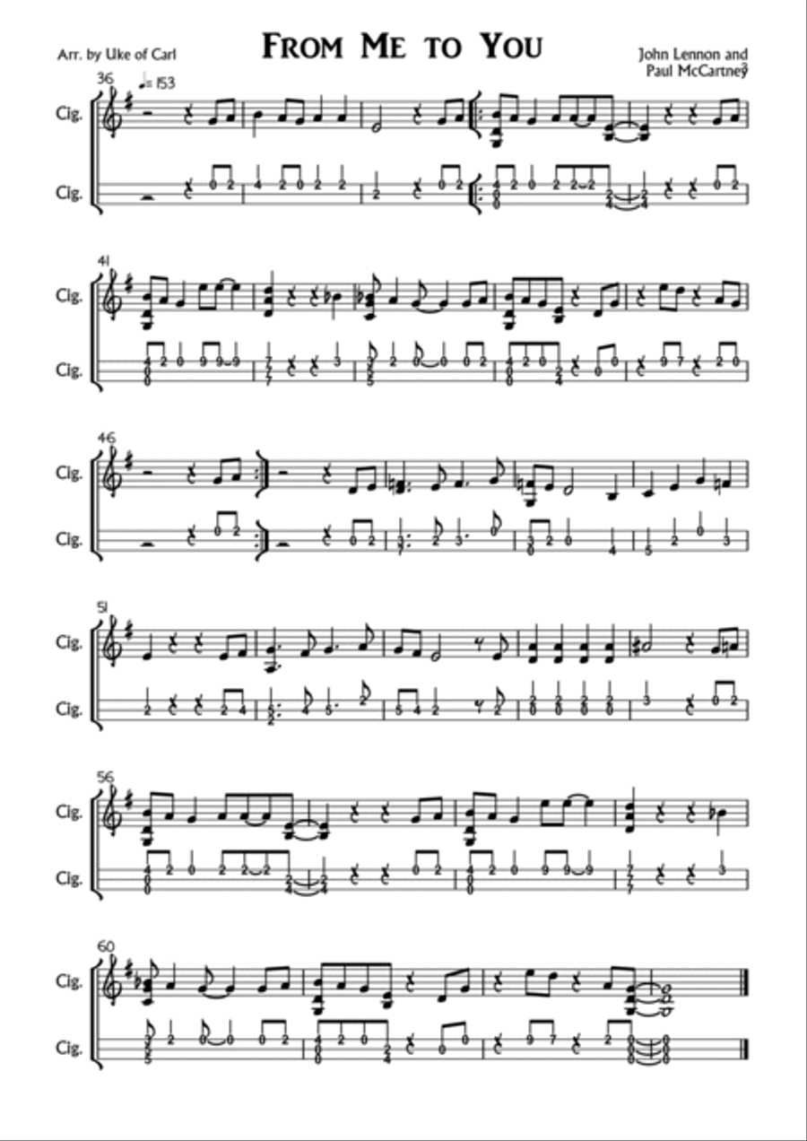 From Me To You From Me To You Guitar Tablature scores gallery preview page 3
