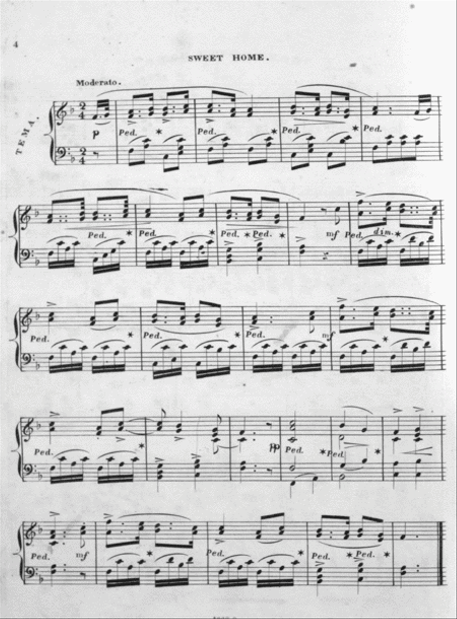 Home, Sweet Home with Brilliant Variations Piano Solo scores gallery preview page 3