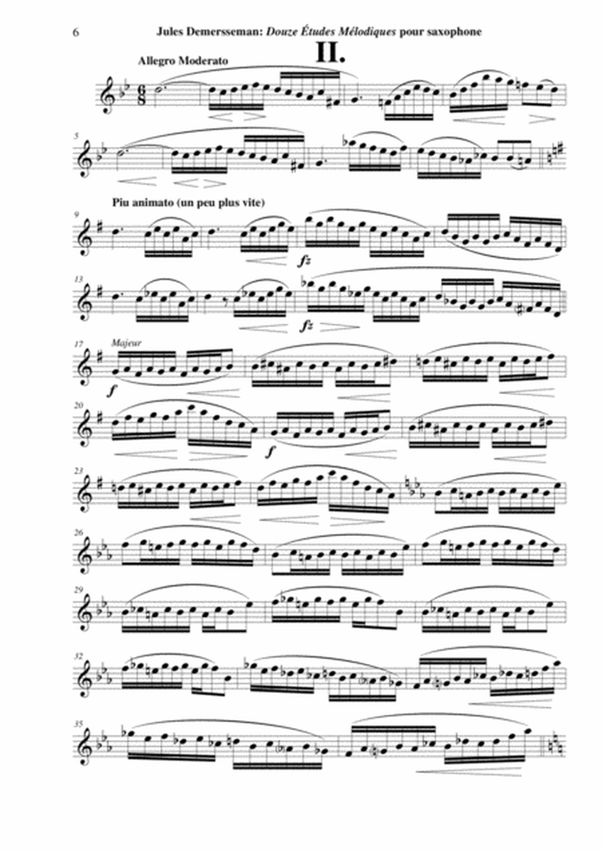 Jules Demersseman: Douze Études (Twelve Etudes) in all keys for any saxophone