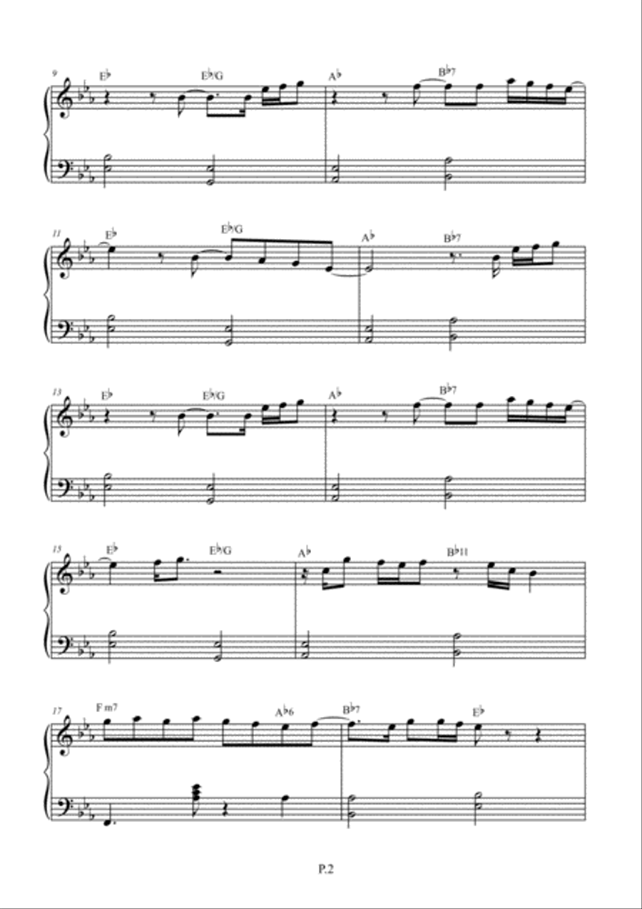 Thinking Out Loud Easy Piano scores gallery preview page 2