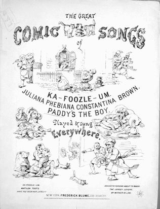 The Great Comic Songs. Paddy's The Boy. An Irish Ballad