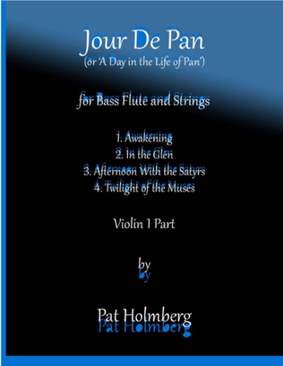 Jour de Pan (for bass flute and strings) - violin 1 part