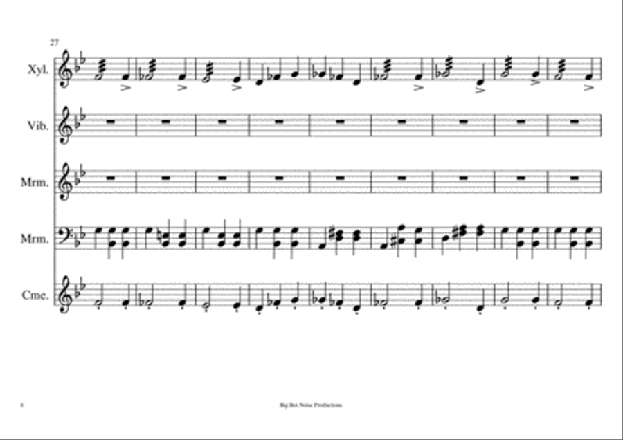 Danse Macabre For Percussion Percussion scores gallery preview page 6