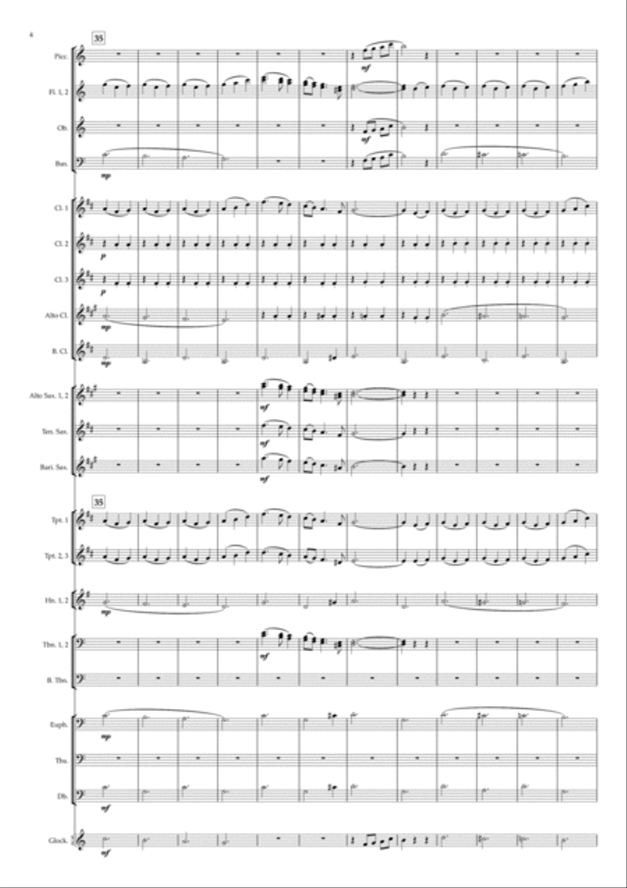 Poisoning Pigeons in the Park Concert Band scores gallery preview page 4